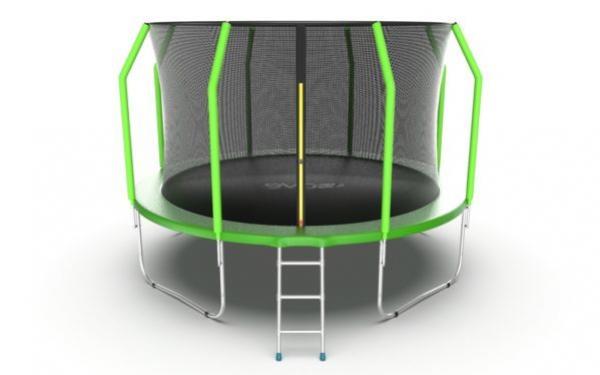 Батут EVO JUMP Cosmo 12ft (Green) с внутренней сеткой и лестницей preview 6