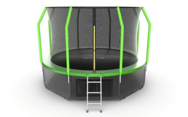 Батут EVO JUMP Cosmo 16ft (Green) с внутренней сеткой и лестницей + нижняя сеть preview 3