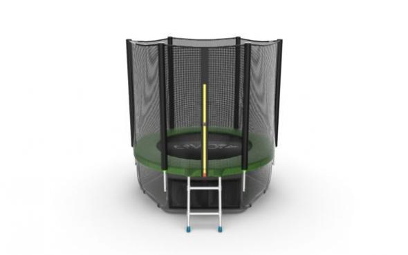 Батут EVO JUMP External + Lower net, 6ft (зеленый) с внешней сеткой и лестницей + нижняя сеть preview 3