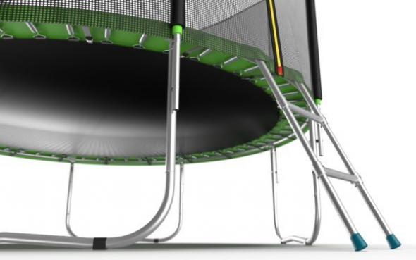 Батут EVO JUMP External, 8ft (зеленый) с внешней сеткой и лестницей preview 6