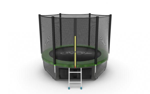 Батут EVO JUMP External + Lower net, 8ft (зеленый) с внешней сеткой и лестницей + нижняя сеть preview 3