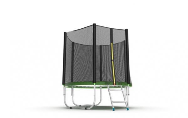 Батут EVO Jump External, диаметр 6ft (зеленый) с внешней сеткой и лестницей  preview 4