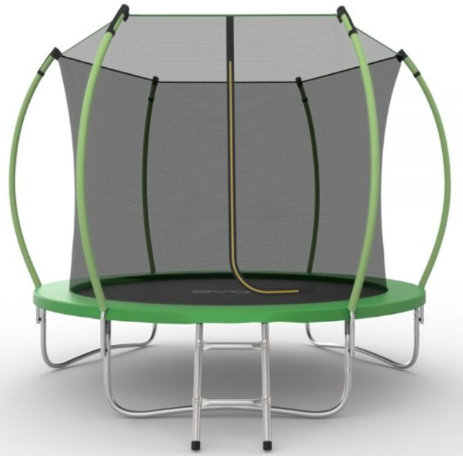 Батут EVO JUMP Internal, 8ft (зеленый) с внутренней сеткой и лестницей