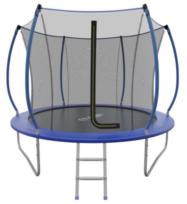 Батут EVO JUMP Internal, 8ft (синий) с внутренней сеткой и лестницей