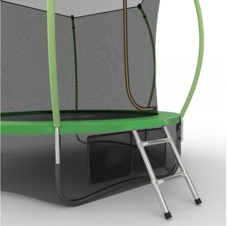 Батут EVO JUMP Internal + Lower net, 8ft (зеленый) с внутренней сеткой и лестницей + нижняя сеть preview 4