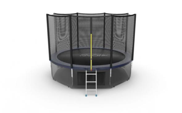 Батут EVO JUMP External + Lower net, 12ft (зеленый) с внешней сеткой и лестницей + нижняя сеть preview 5