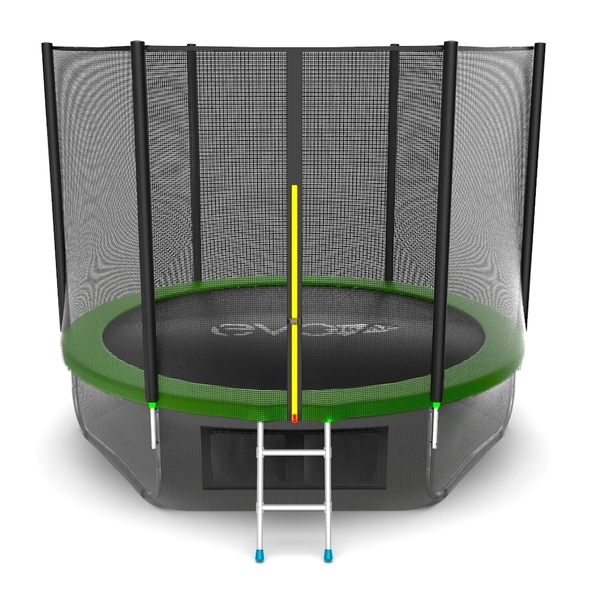 Батут EVO JUMP External + Lower net, 10ft (зеленый) с внешней сеткой и лестницей + нижняя сеть  preview 2