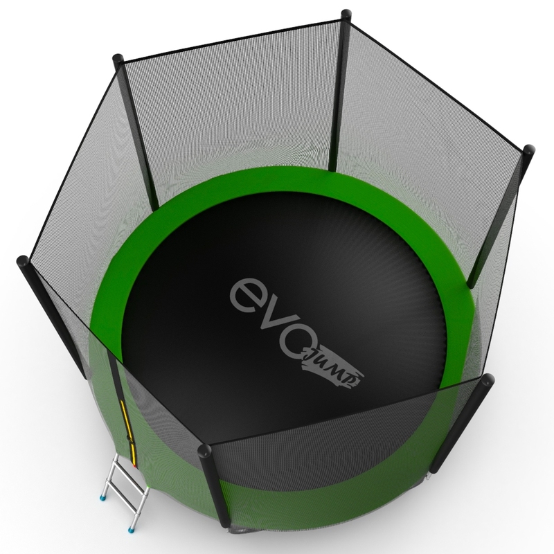 Батут EVO JUMP External + Lower net, 10ft (зеленый) с внешней сеткой и лестницей + нижняя сеть  preview 3
