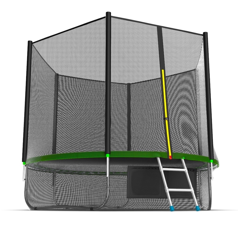 Батут EVO JUMP External + Lower net, 10ft (зеленый) с внешней сеткой и лестницей + нижняя сеть  preview 4