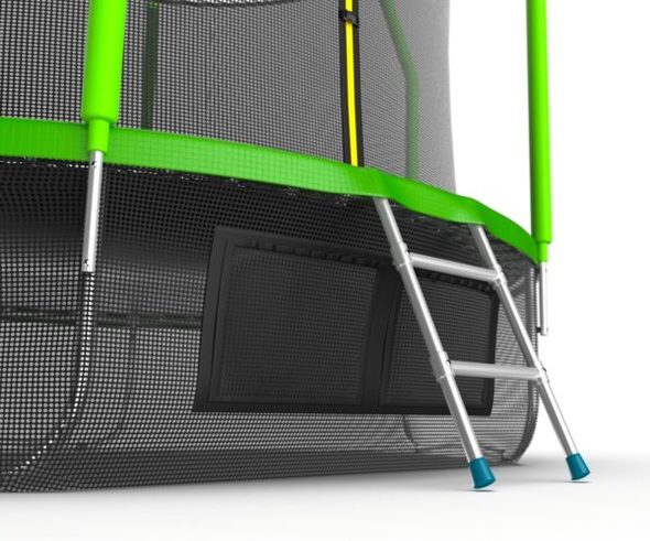 Батут EVO JUMP Cosmo 10ft (Green) с внутренней сеткой и лестницей + нижняя сеть preview 6