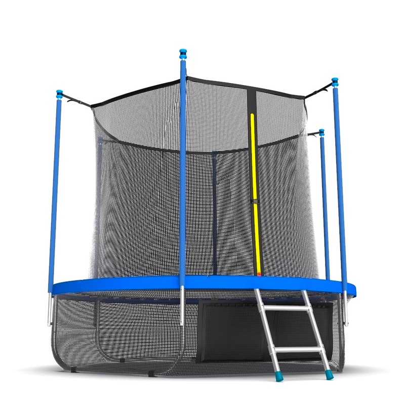 EVO JUMP Internal 6ft (Sky). Батут с внутренней сеткой и лестницей, диаметр 6ft (синий) + нижняя сеть preview 4