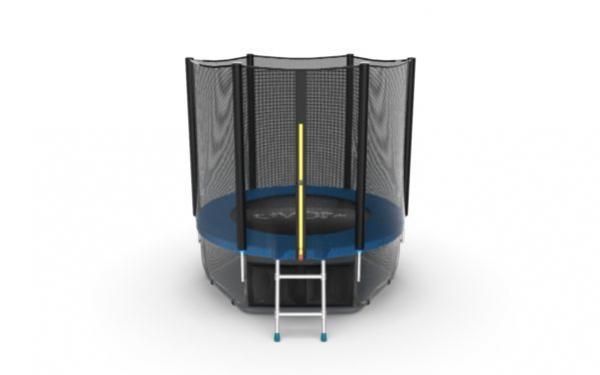 Батут EVO JUMP External + Lower net, 6ft (синий) с внешней сеткой и лестницей + нижняя сеть preview 3