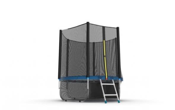 Батут EVO JUMP External + Lower net, 6ft (синий) с внешней сеткой и лестницей + нижняя сеть preview 4