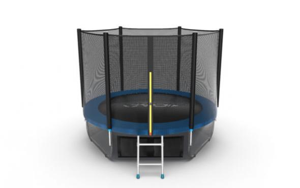 Батут EVO JUMP External + Lower net, 8ft (синий) с внешней сеткой и лестницей + нижняя сеть preview 4