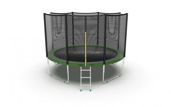 Батут EVO JUMP External 12ft (зеленый) с внешней сеткой и лестницей preview 2