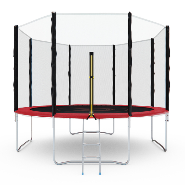 Батут с сеткой DFC PELPO 12ft с лестницей, RED preview 2