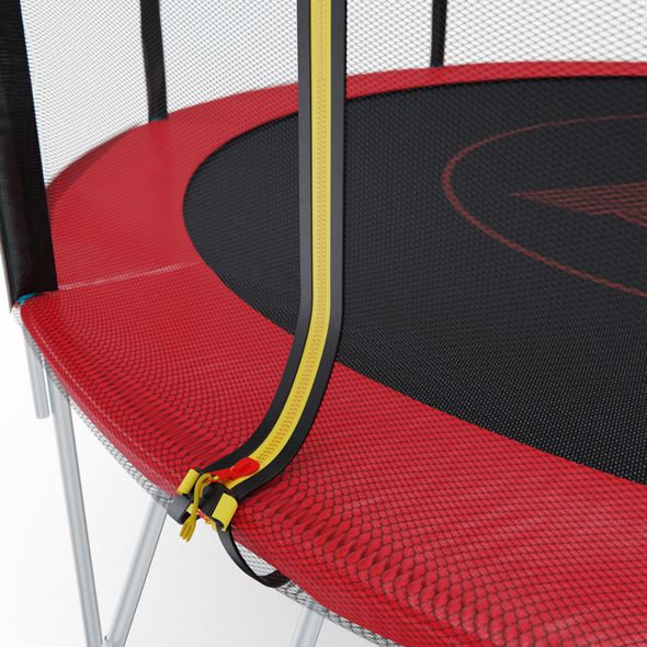 Батут с сеткой DFC PELPO 12ft с лестницей, RED preview 4