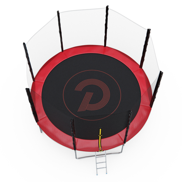 Батут с сеткой DFC PELPO 12ft с лестницей, RED preview 6