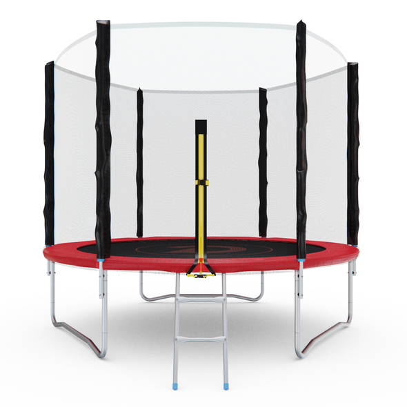 Батут с сеткой DFC PELPO 10ft с лестницей, RED preview 2