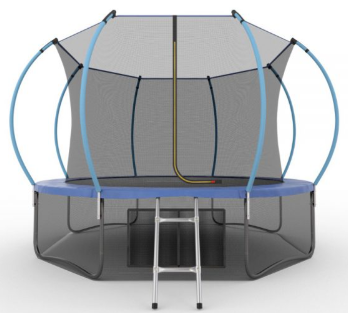 Батут EVO JUMP Internal, 12ft с внутренней сеткой и лестницей + нижняя сеть preview 2