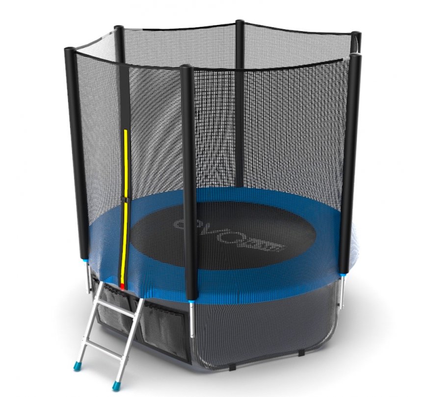 Батут каркасный EVO JUMP External 6ft blue с защитной сеткой, диаметр 183 см